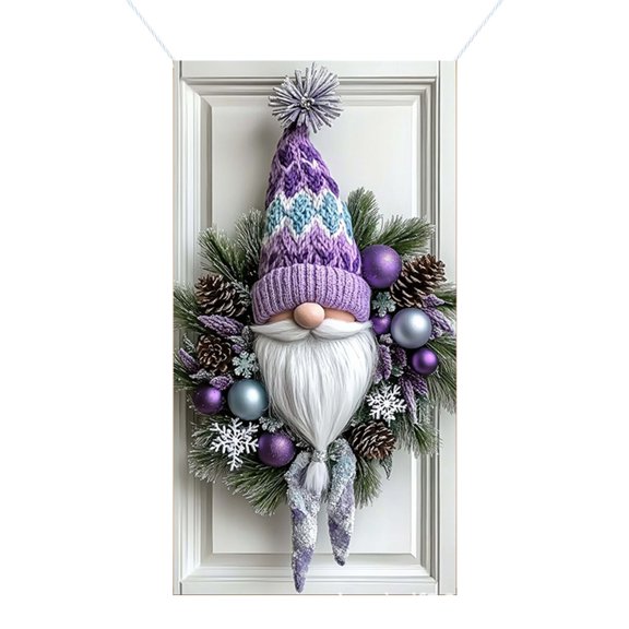 Floleo Christmas Door Cover Santa Claus Pattern - 35x71in Hanging Curtain for Front Door, Wall, Tablecloth, Party Backdrop, Holiday Decor