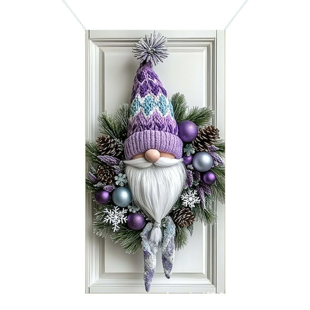 Decoraciones de Navidad Interior 35 X 71 Pulgadas Marco de Puerta de Navidad - Patrón de Santa Claus - Decoración de Puerta de Navidad - Decoración de Fiesta Del Festival