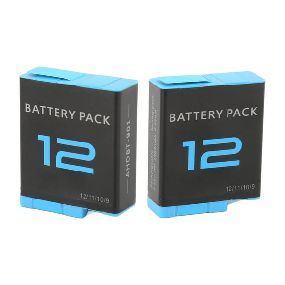 Camera Lithium Ion Battery, 2pcs Standard Camera Replacement Battery 1800mAh Rechargeable Professional for Action Camera Accessories