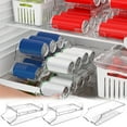 thumbnail image 3 of Refrigerator Organizer Bins Can Dispenser Storage Organizer Bins 2-Layer Automatic Rolling Beverage Soda Can Storage Box for Fridge Beverage Organizer for Beer Soda Organizer, 3 of 5