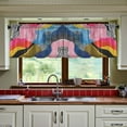 thumbnail image 3 of Yayeee Kitchen Curtains Tier Set of 2 Light Filtering 57"x36" Over Sink Window Panels, Stripes Pattern, 3 of 7