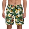 thumbnail image 3 of Uemuo Sunflowers And Butterflies Pattern Mens Swim Trunks Quick Dry Board Shorts with Mesh Lining, Stretch Beach Shorts Quick Dry No-Chafing Board Shorts-Large, 3 of 9