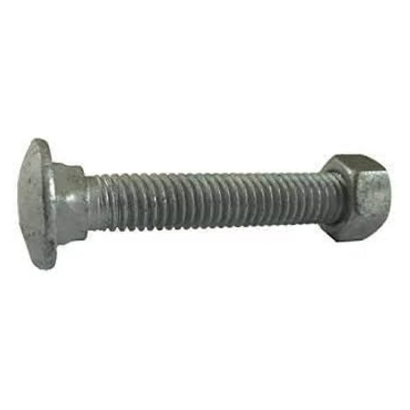 1/2"-13 x 8" Hot Dipped Galvanized Carriage Bolt w/Nuts, Quantity 25 - by Bilot,