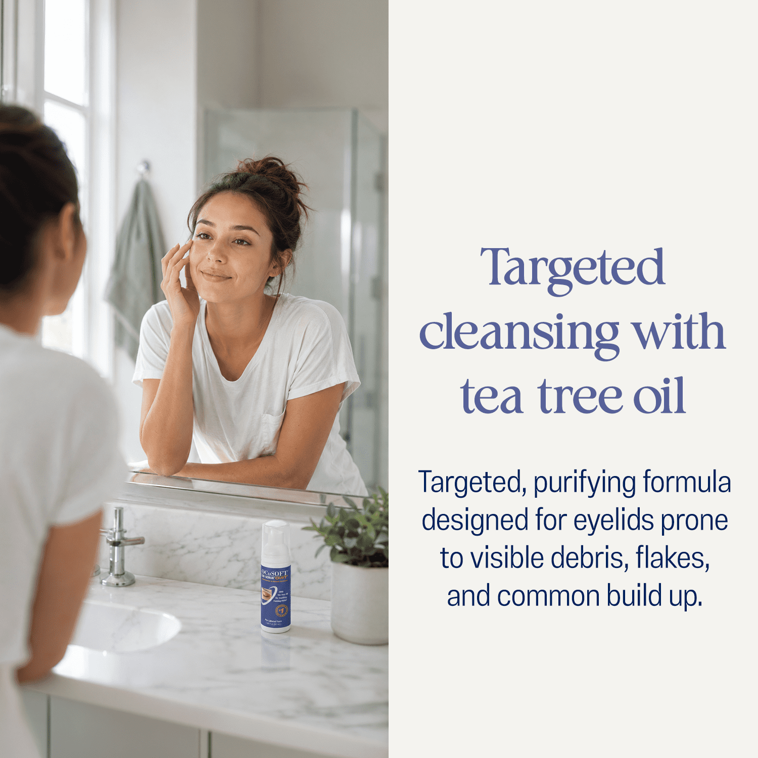 OCuSOFT Oust Demodex Cleanser Extra Strength Foam 50 Milliliters, Tea Tree Oil Foaming Cleanser for Irritated Eyelids Associated with Demodex Mites