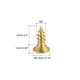 thumbnail image 2 of Tornillos de madera de latón Uxcell M2x5mm, con cabeza plana Phillips, conector autoperforante, paquete de 100, 2 of 5