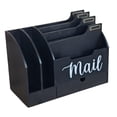 thumbnail image 2 of Organizador de Correspondencia de Madera con Múltiples Compartimentos y Cajón para Ordenar Cartas Sobres Papeles Accesorios Adecuado para Oficina negro, 2 of 8