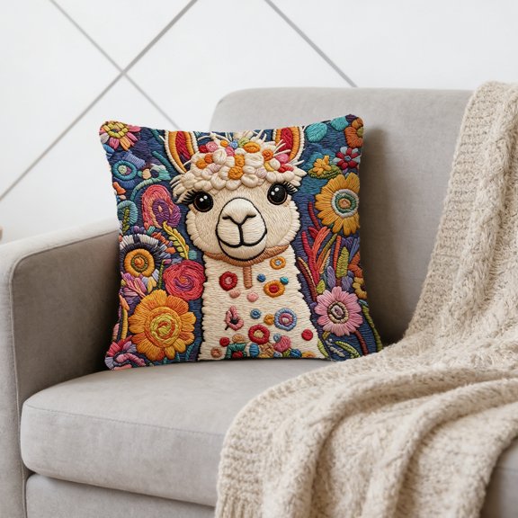 Floleo Cute Animal Print Pillow Cover, Colorful Quadruped Pattern Throw Pillowcase Removable Washable for Sofa Chair, Summer Home Decor for Living Room Bedroom