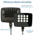 thumbnail image 5 of 45W LED Flood Lights Outdoor,5000LM Bright, Dual Control-Switch Or Dusk-to-Dawn Sensor,0-10V Dimmable, Die-Cast Aluminum,350W Replacement Outside Security Lighting With 180° Knuckle,4000K, 5 of 11