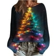 thumbnail image 2 of Neewe Sweatshirts for Women Crewneck Christmas Long Sleeve Loose Fit Knitting Cotton Tops Fashion 2025, 2 of 5