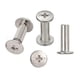 thumbnail image 1 of 30 Sets Chicago Binding Screws, 5mm x 15mm Nickel Plated Binding Screw Binding, Silver Tone, 1 of 4