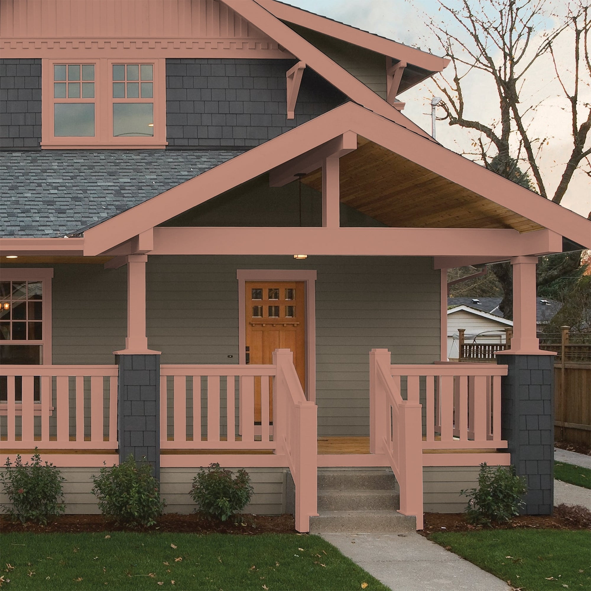 Glidden HEP Big Cypress / Orange Semi-Gloss Exterior Paint with Primer, 1 Quart