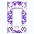 thumbnail image 5 of Metal Light Switch Plate Cover Mandala Purple White Paisley Flower Tile Pattern MDL091, 5 of 13