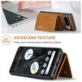 thumbnail image 2 of 2 in 1 Wallet Case for Google Pixel 9 Pro XL, Retro PU Leather Cell Phone Back Cover Magnetic Detachable with Wallet Credit Card Cash Holder Kickstand for Google Pixel 9 Pro XL, Brown, 2 of 10