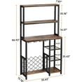 Tribesigns 5 Tier Freestanding Wine Rack with Glass Holder and Wine