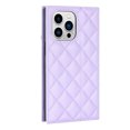 thumbnail image 3 of For Iphone 14 Pro Max Grid Texture Lanyard Zipper Leather Phone Case(Purple),iPhone 16 Plus, 3 of 6