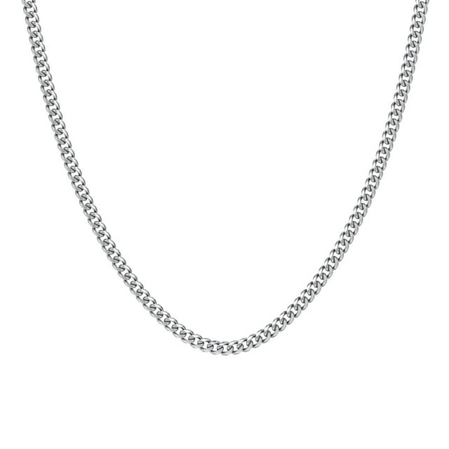 Collier Chaîne Cubaine pour Hommes de 20 Po en Acier Inoxydable - 5 mm