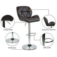 thumbnail image 6 of Elecwish Urban Hipster Bar Stool with 360-Degree Swivel & Adjustable Height, Brown, Set of 2, 6 of 9