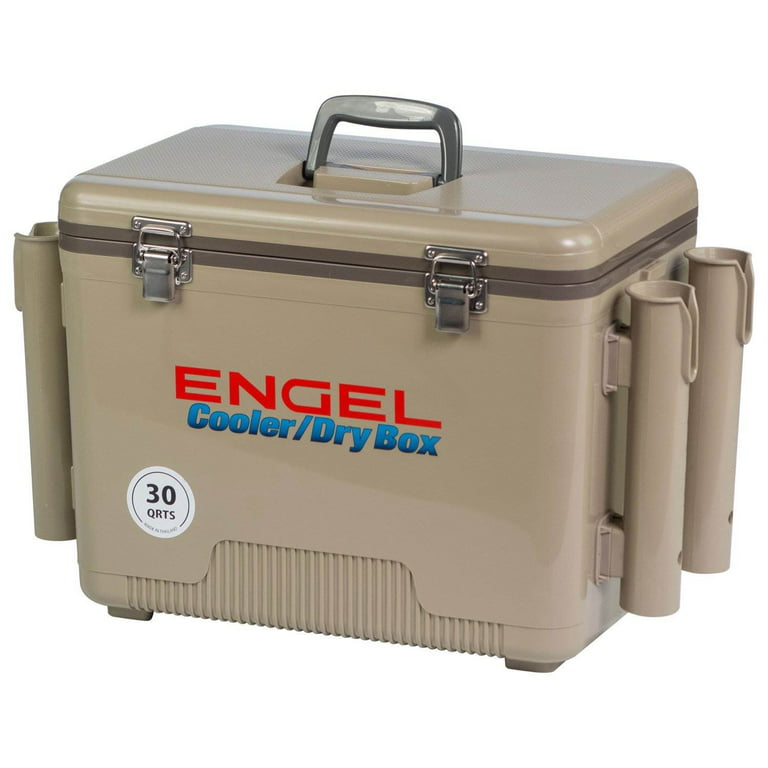 Engel Coolers 30 Quart Leak Proof Insulated Drybox with 4 Rod Holders (2  Pack) 