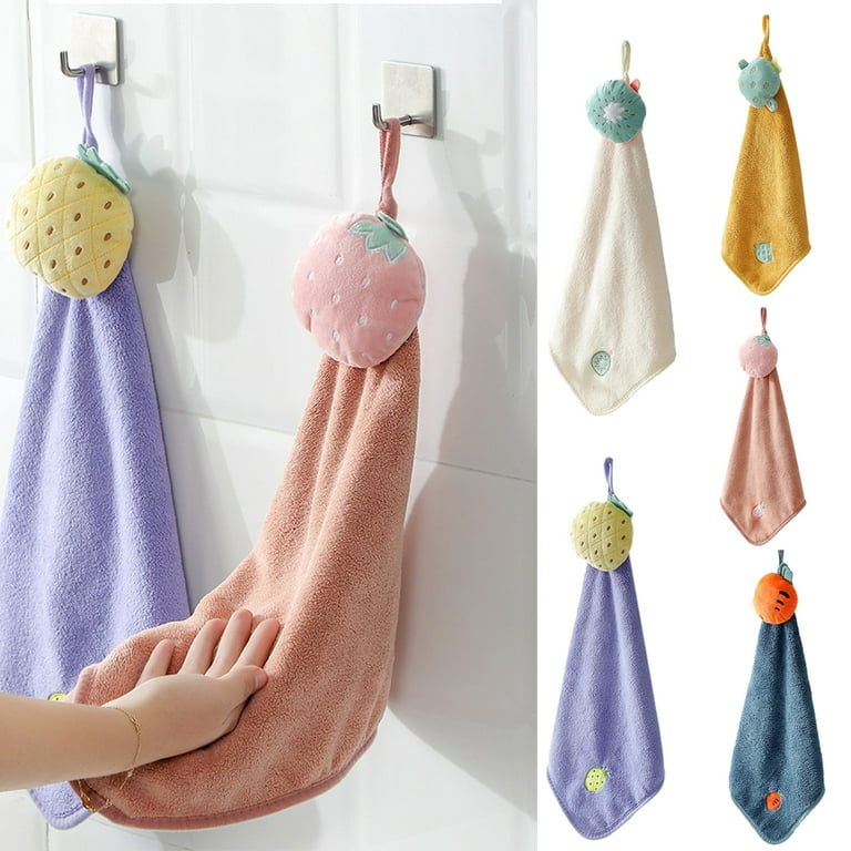 Dropship 4pcs Thickened Dish Towel; Hanging Hand Towels; Kitchen Rag With Hanging  Loop; Bathroom Hand Towels to Sell Online at a Lower Price