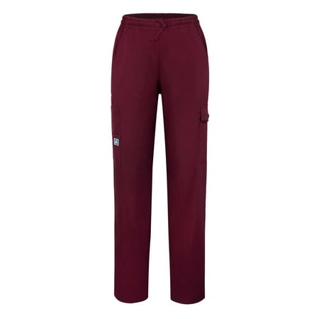Blue Stretch Pants - Adar Universal Natural-Rise Multipocket Cargo Tapered Leg Pants Petite - 506P - Burgundy - XS