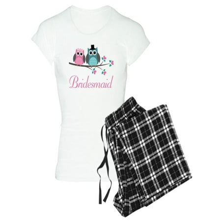 

CafePress - Bridesmaid Wedding Owls - Women s Light Pajamas