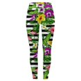 thumbnail image 4 of xfsWaSs Leggings for Women Tropical Print High Waisted Yoga Pants Floral/Tie Dye/Striped Workout Leggings Casual Stretch Athletic Bottoms, 4 of 4