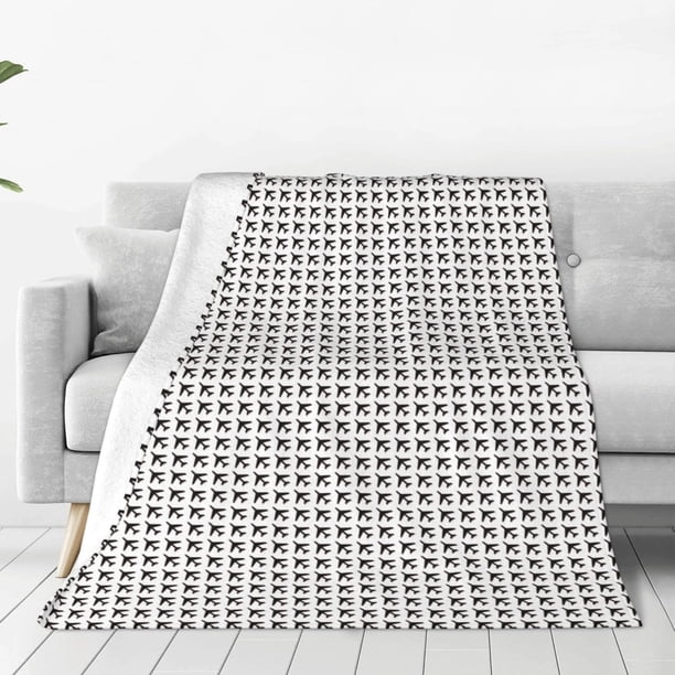 Balery Airplane Manta de Felpa Suave y Acogedora – Cobija de Franela Aterciopelada para Cama, Lavable y Cálida para Sofá, Mascotas, Transpirable-50"x40"