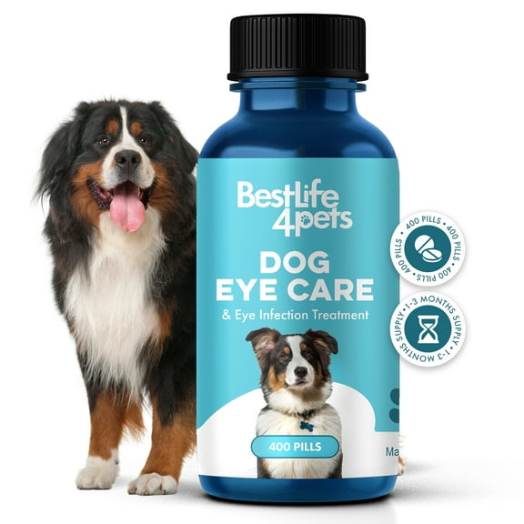 BestLife4Pets Eye Care and Eye Infection Supplement - Natural Vision Care Support for Dogs