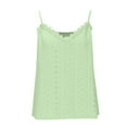 thumbnail image 5 of Wyobmus Womens Tank Tops V Neck Spaghetti Strap Lace Trim Cute Cami Top Sleeveless Blouses Loose Fit Eyelet Tops S-2X Mint Green, 5 of 7