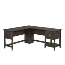Sauder Summit Station L-Desk, Cinnamon Cherry Finish