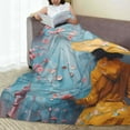 thumbnail image 6 of Vsdgher Woman Under Blossoming Tree Ultra-Soft Micro flannel Blanket Throw Blankets for Couch Sofa, Bed (4 sizes)-80"x60", 6 of 7