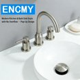 thumbnail image 3 of Desagüe para lavabo de baño ENCMY de níquel cepillado con sistema emergente y antiobstrucción, 3 of 7