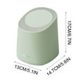 thumbnail image 3 of Summer Saving! SHENGXINY Small Trash Can with Lid 13x14x17cm Mini Countertop Trash Can With A Rolls Of Trash Bags, Waste Can With Press Type Lid, Desktop Trash Can Applicable For Indoor Green, 3 of 3