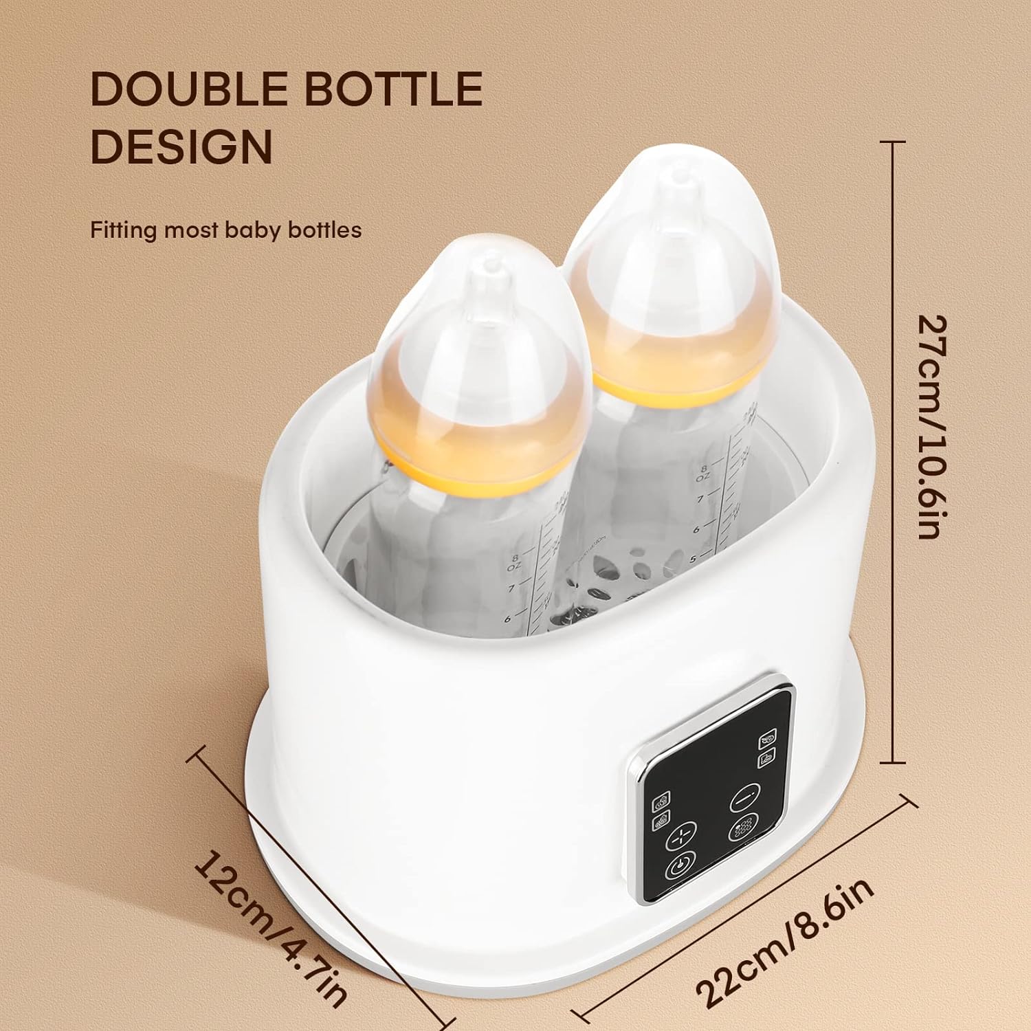 Baby Bottle Warmer 9-in-1 Multifuntion Breast Milk Warmer, Fast Baby Food Heater & Defrost Warmer with Timer for Twins, LCD Display Accurate Temperature Adjustment, 24H Constant Mode