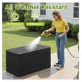 thumbnail image 5 of WDZS 78 Gallon Deck Box, Waterproof Resin Outdoor Storage Box for Outside and Patio, Outdoor Storage Bench Lockable for Patio Furniture, Garden Tools and Pool Supplies (Black, 78 Gallon), 5 of 7