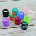 thumbnail image 7 of OUFER 20PCS Soft Silicone Ear Gauges Marble Pearlized Flesh Tunnels Plugs Stretchers Expander Double Flared Flesh Tunnels Ear Piercing Jewelry, 7 of 7
