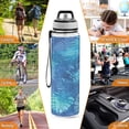 thumbnail image 7 of Blue Fern Print 1000ml Tritan Sport Bottle Straw LeakProof Food-Grade Portable Wide Handle, 7 of 7