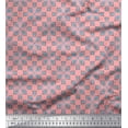 thumbnail image 1 of Soimoi Pink polyester Crepe Fabric Square & Triangle Geometric Print Sewing Fabric Yard 42 Inch Wide, 1 of 3