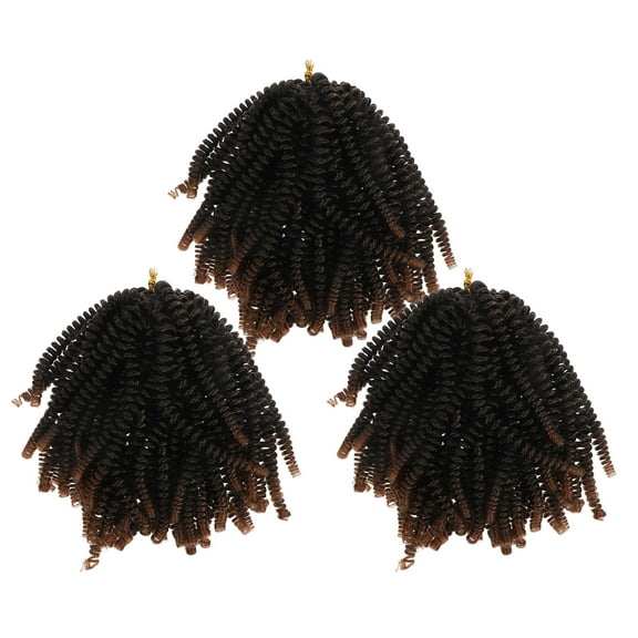 WHAMVOX 3 Sets Spring Twist Hair 8 Inch 90 Strands 1B/30 Crochet Hair Extensions Dreadlock Wigs For Creating Stylish And Trendy Hairstyles