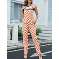 thumbnail image 3 of Checkered Pants Womens Overalls Denim Bib Coveralls Cute Stretch Jeans Jumpsuit, 3 of 9