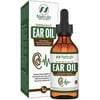 Organic Ear Oil for Ear Infection - Natural Eardrops for Ear Pain, Swimmer's Ear Wax Removal - Kids, Adults, Baby, Dog Earache Remedy - Ear Drops with Mullein, Garlic, Calendula Made in USA