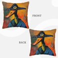 thumbnail image 3 of Fotbe Abstract Funny Duck Pattern Velvet Decorative Throw Pillow Covers with Elegant Piping, Soft Plush Cushion Cover for Sofa, Bed, Car, Office-18"x18", 3 of 8