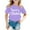 Purple, variant on Kids Shirts For Girls Letter Short Sleeve Shirt For Girls Trendy Teen Girl Summer Clothes 4-5 Years Girls Shirts Cute&nbsp;Girl&nbsp;Clothing
