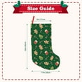 thumbnail image 3 of Fuzoiu green Christmas Element Print 18 inches Christmas Stockings, Personalized Christmas Stockings,for Family Decorations Hanging Ornament for Xmas Holiday Party, 3 of 7