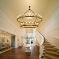 thumbnail image 3 of LovingAHome Black Gold Wagon Wheel Chandelier 60" Wide Farmhouse Rustic 54-Light Fixture for Living Room Foyer Entryway, 3 of 9