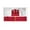 3x5 ft Nylon Flag, variant on AGAS Gibraltar Flag 12x18 inch - 24" Wood Pole 100% Polyester Double Stitched Gibraltarian National Mini Handheld Flag