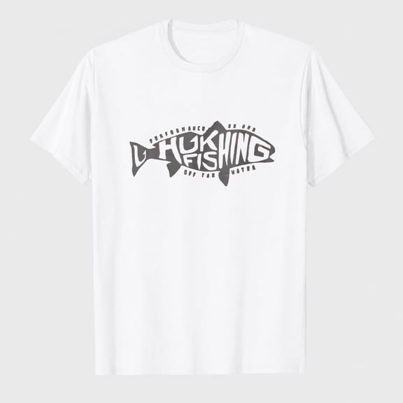 Mens Performance Fishing Logo Tee, Short Sleeve T-Shirt for Men