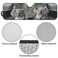 thumbnail image 6 of Jeiento Koala Windshield Sunshade Sun Shade Heat Shield Sun Visor Mat Compatible with Jeep Wrangler Rubicon Sahara TJ JK JKU 2 Door & 4 Door Easy to Install, 6 of 6
