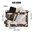 thumbnail image 3 of Ckdifva Chocolate Mushrooms Pencil Pouch 3 Ring Zipper Pencil Case Binder Pockets Clear Top Cosmetic Bag 2 Pack, 3 of 6