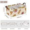 thumbnail image 3 of Collapsible Storage Bins Fabric Shelf Baskets with Handles Closet Organizer Pizza Burger Strawberry Watermelon 16.9x11.4x7.7, 3 of 8